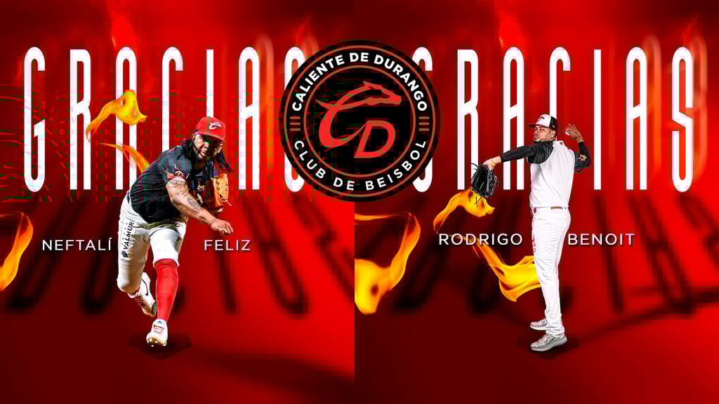 Caliente de Durango anuncia la baja de Neftalí Féliz y Rodrigo Benoit