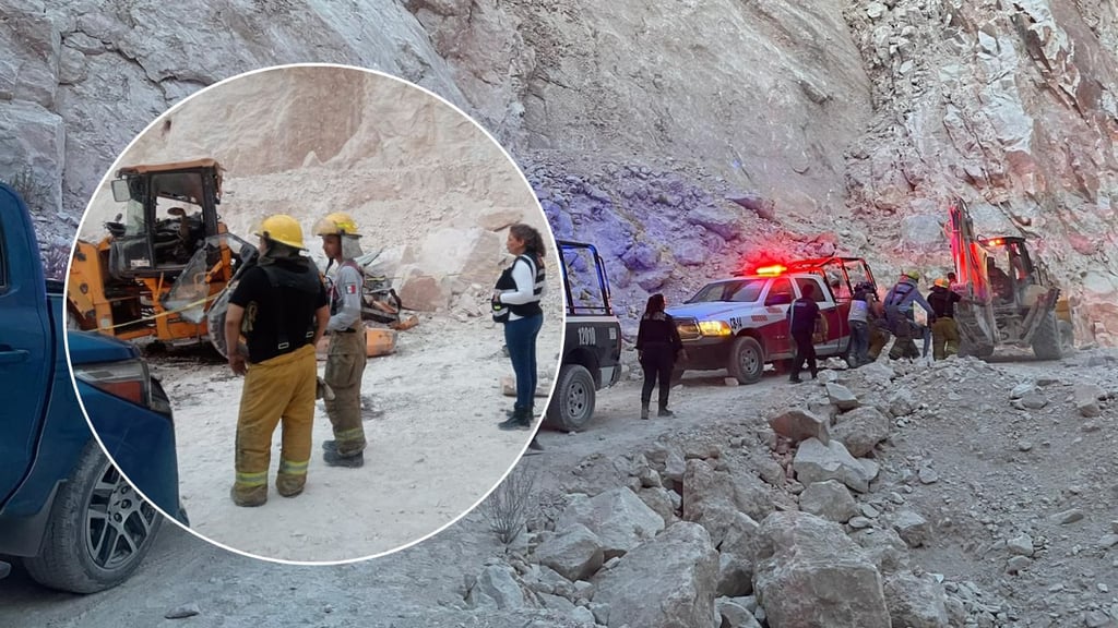 Muere trabajador de mina en Lerdo tras caer con trascabo a un barranco de 25 metros