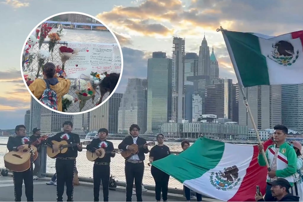 Buque Cuauhtémoc: Morenistas llevan mariachi al Puente de Brooklyn en homenaje a los cadetes