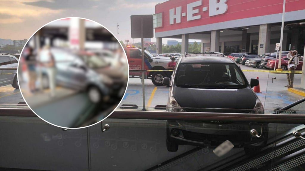 Camioneta terminó en las escaleras eléctricas de plaza comercial | IMÁGENES