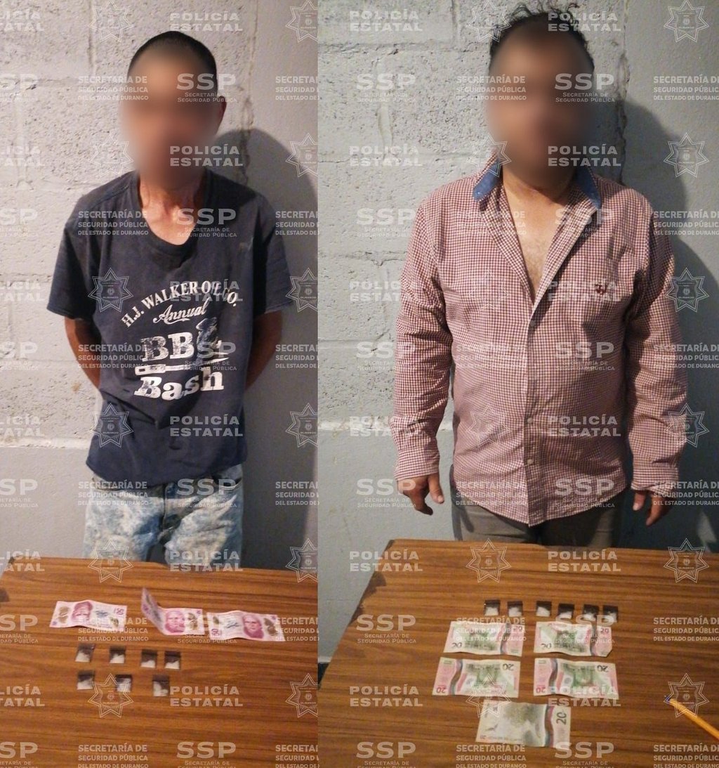 Labor. Policías estatales aseguraron a dos varones con 'cristal' en Lerdo.