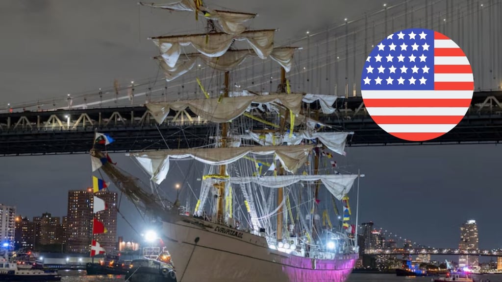 Piloto de EUA manejaba el buque escuela accidentado