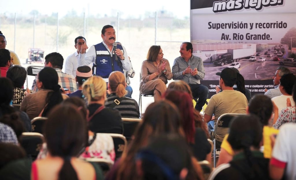 Mensaje. 'La avenida Río Grande permitirá una mejor movilidad en la ciudad', indicó Bonifacio Herrera, presidente municipal, durante la supervisión de los trabajos. 