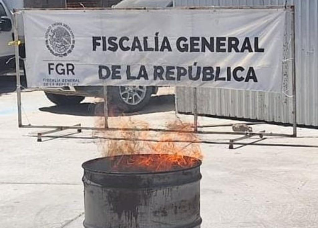 Labor. La FGR incineró más de 67 kilogramos de narcóticos en Durango.
