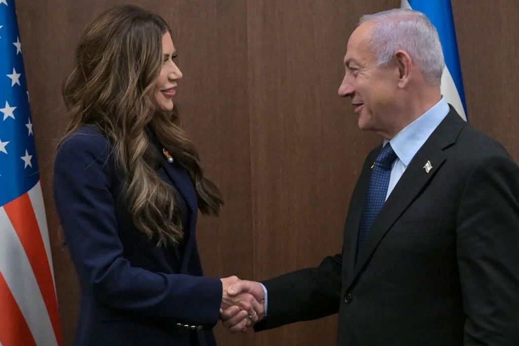 Secretaria de Seguridad Nacional de EU, Kristi Noem, se reúne con Netanyahu en Israel