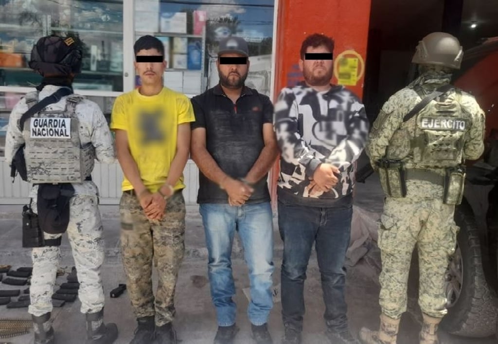 Detuvieron en Canatlán a tres sujetos armados; fueron puestos a disposición del Ministerio Público Federal.