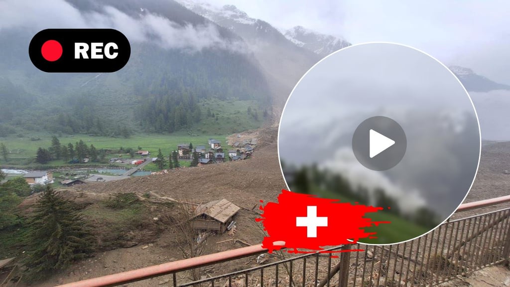 Avalancha por colapso de un glaciar sepulta por completo a un pueblo en Suiza | VIDEO