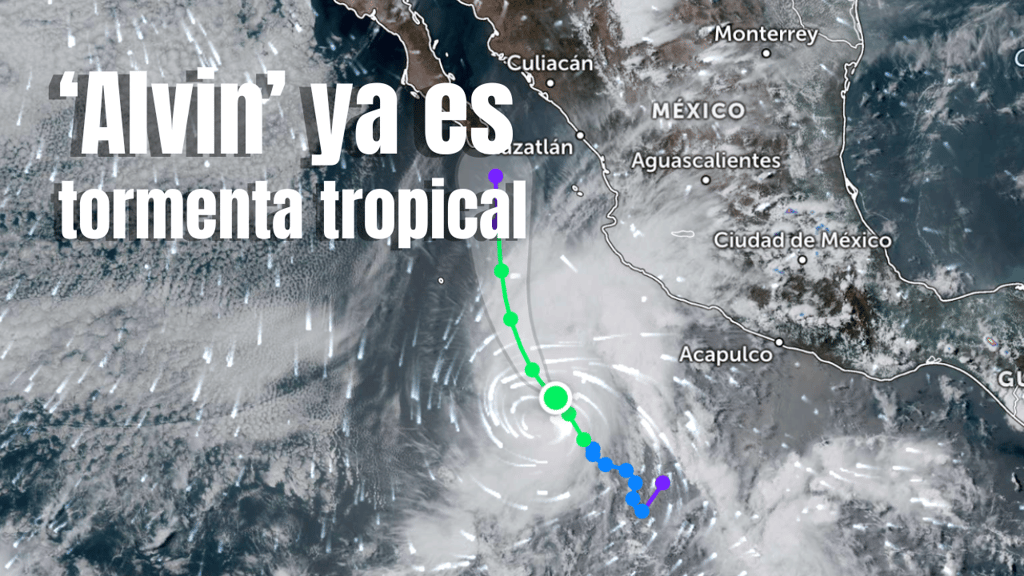 'Alvin' ya es tormenta tropical y podría afectar a estos estados, según Meteorológico Nacional