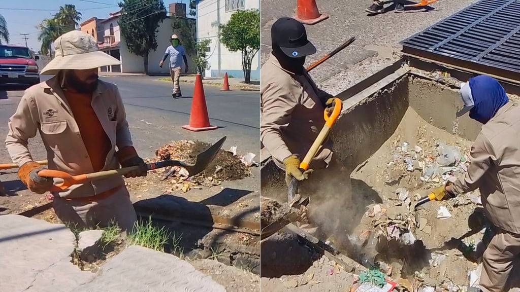 Encuentran todo tipo de objetos durante las limpiezas del drenaje de Durango