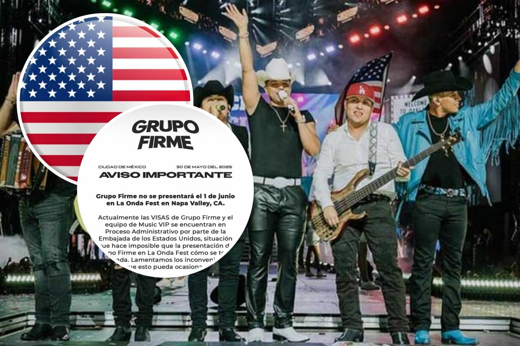 Grupo Firme cancela conciertos en EU; sus visas están en 'proceso administrativo'