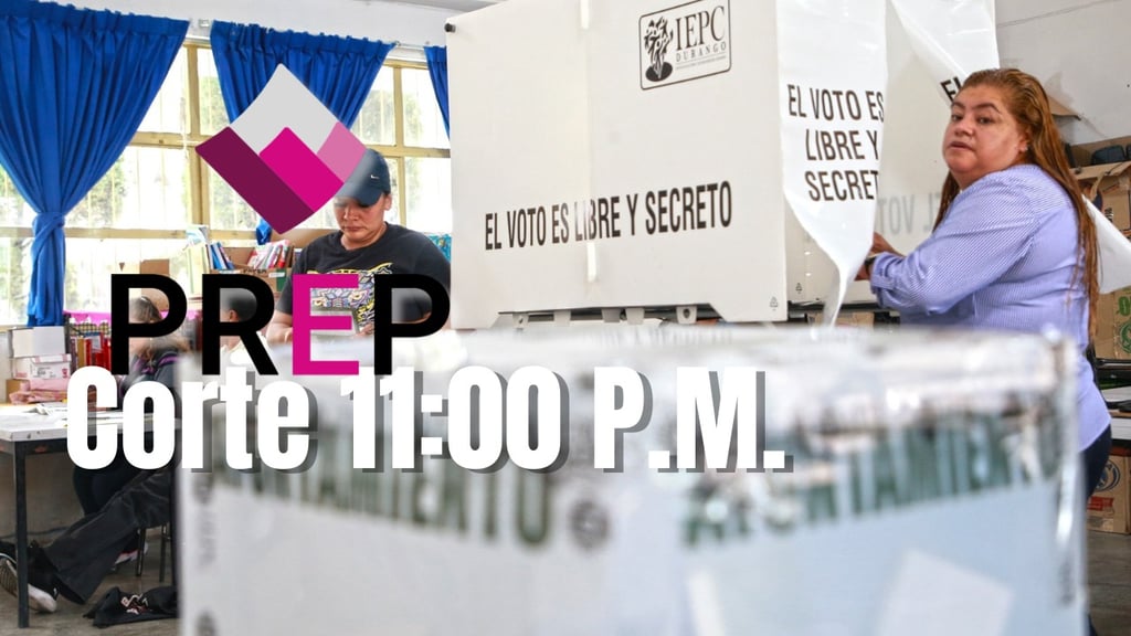 Resultados PREP por la presidencia municipal de Durango: corte de las 23:00 horas