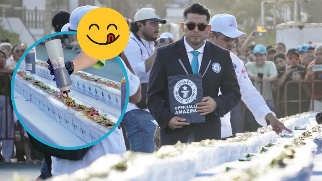 Mazatlán logra el Récord Guinness del sashimi más largo del mundo, ¡un kilómetro de sabor!