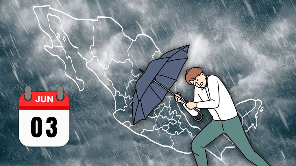 Prevén fuertes lluvias para hoy martes 3 de junio, ¿que estados se verán afectados?