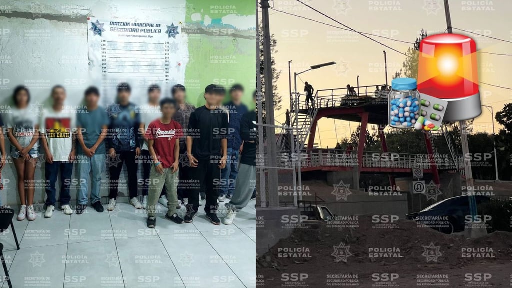 Arrestan a jóvenes por drogarse en una zona de Santiago Papasquiaro; tres son menores de edad