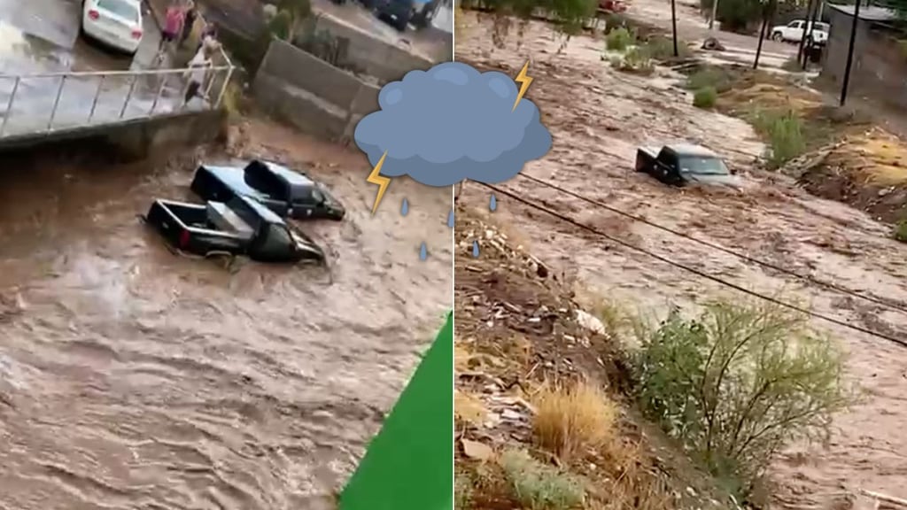 Tras lluvia torrencial que arrastró vehículos en Santa María del Oro, no reportan lesionados