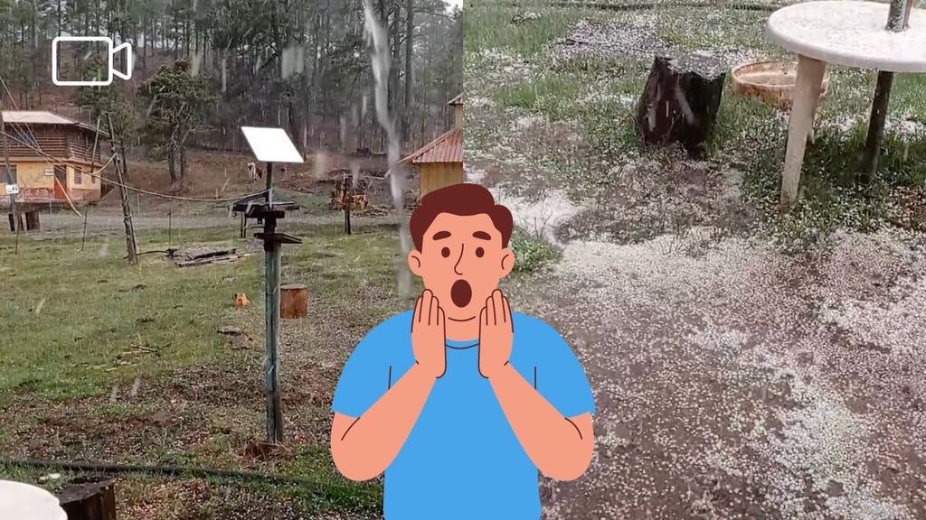 Con granizo y lluvia, así fue la tarde para habitantes de Guanaceví | VIDEO