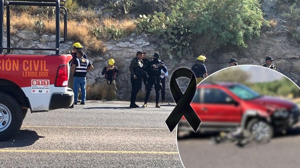 Hombre muere al ser atropellado en la carretera libre Gómez Palacio-Jiménez