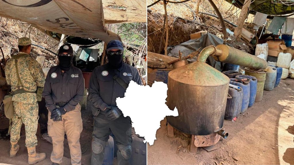 Desmantelan en Durango un narcolaboratorio y pista clandestina; aseguran 150 kilos de droga