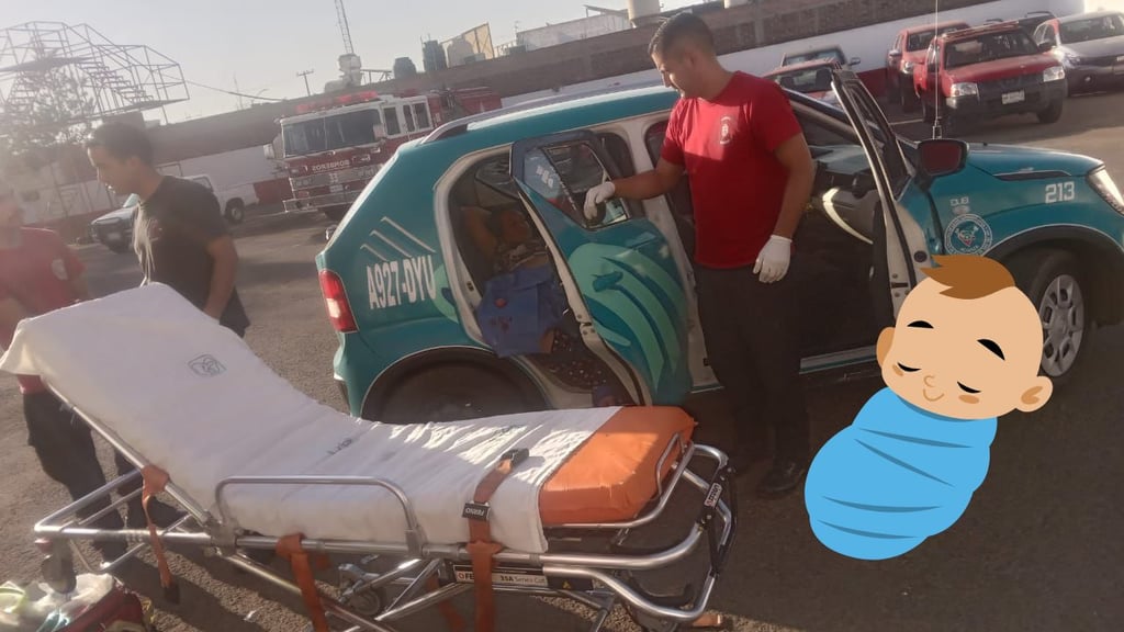 Mujer da a luz en estación de bomberos; llegó en taxi desde Villas del Guadiana