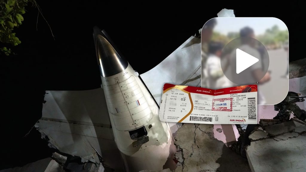 Accidente aéreo en India: Así salió caminando el único sobreviviente de la tragedia | VIDEO