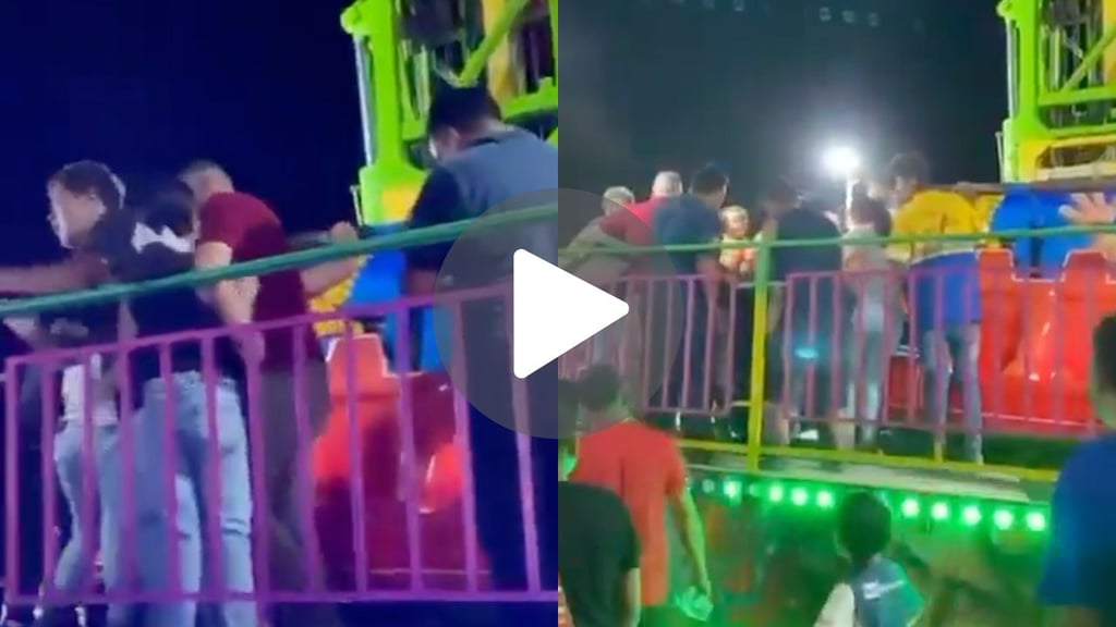 Cae juego mecánico en feria de Nuevo León y deja al menos 15 personas lesionadas | VIDEO