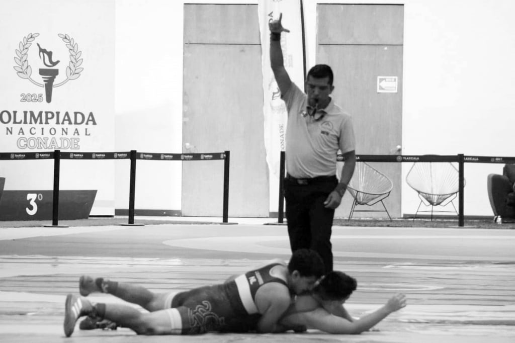 Trabajo. Edgar Omar Borunda Arellano destacó como Juez-Árbitro en la Olimpiada Nacional 2025.