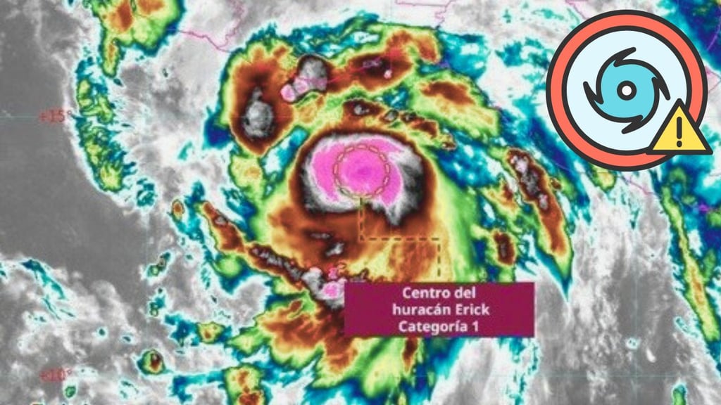 'Erick' se convierte en huracán categoría 1, con posibilidad de intensificarse a 4 o 5