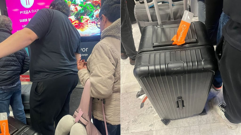 Evidencian a uno de los hijos de AMLO con maletas de 73 mil pesos