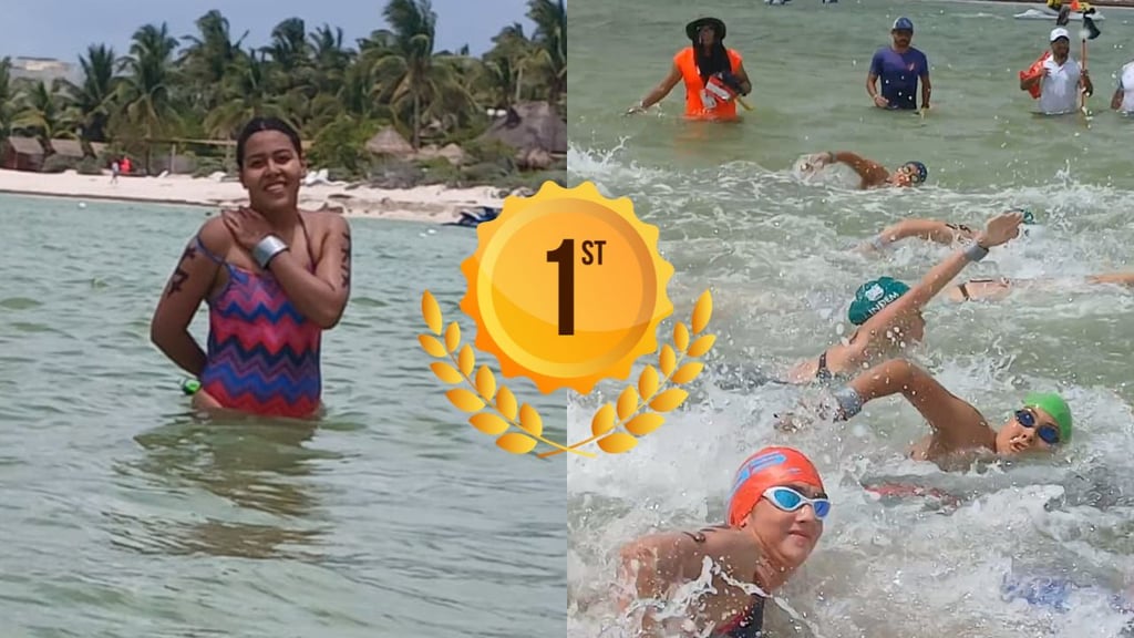 Itchel Reyes, nadadora duranguense, mejora en el ránking nacional