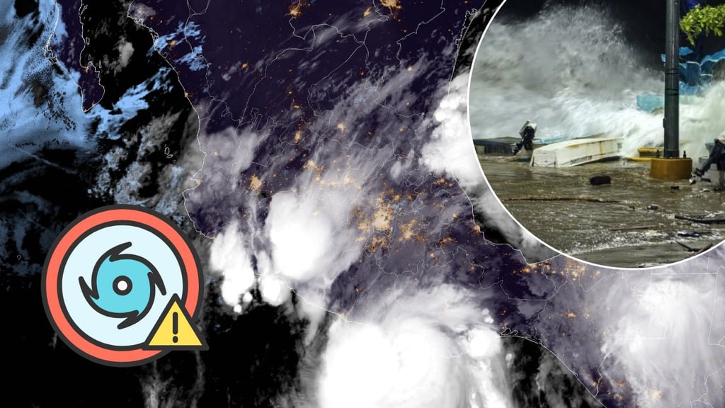 ‘Erick’ impacta como huracán de categoría 3 en Santiago Pinotepa Nacional, en Oaxaca