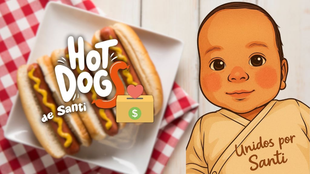 'Hot Dogs de Santi': nueva actividad para recaudar 150 mil pesos para operación de bebé duranguense