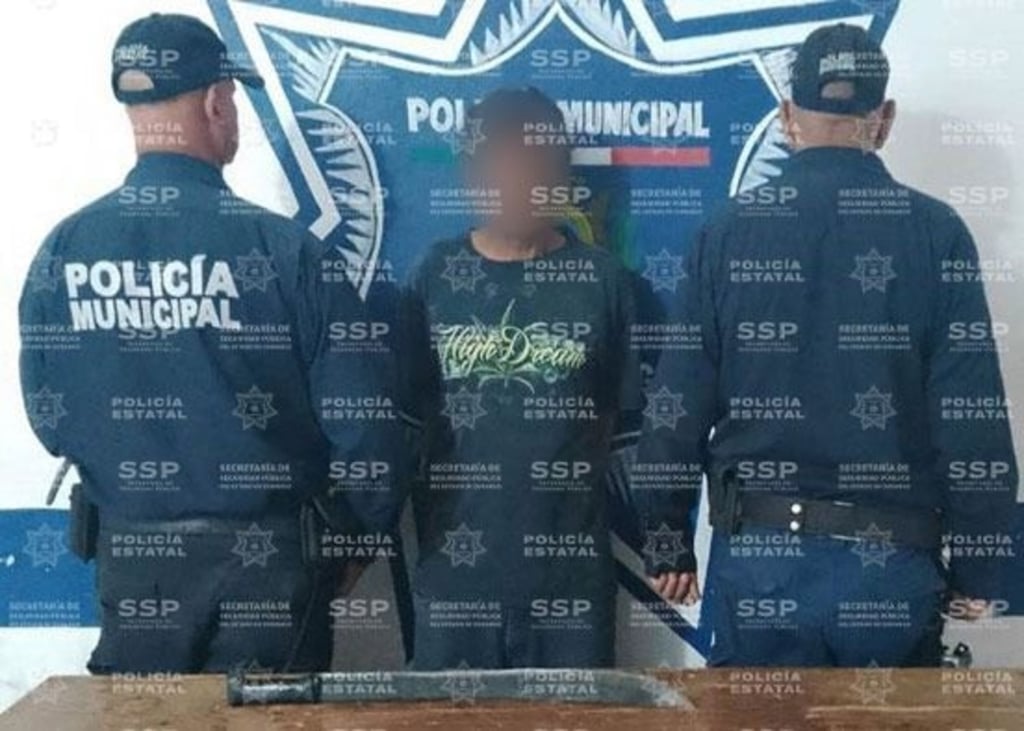 Hecho. Detuvieron en Cuencamé a un individuo que lesionó a otro con un machete, por problemas sentimentales.
