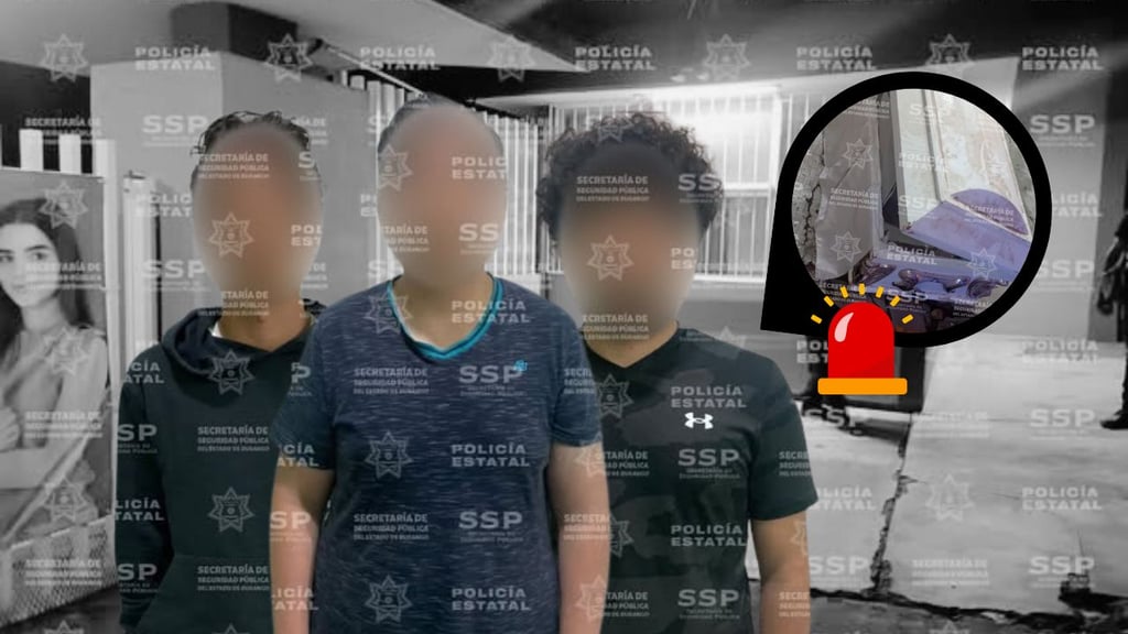 Dejan ataúd afuera del COBAED; hay cuatro jóvenes detenidos