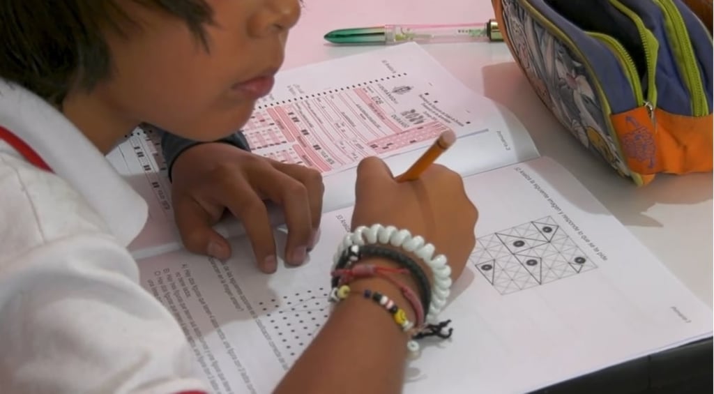 Prueba. Todos los alumnos de tercero a sexto de primaria y todos los de secundaria tendrán este examen de evaluación.