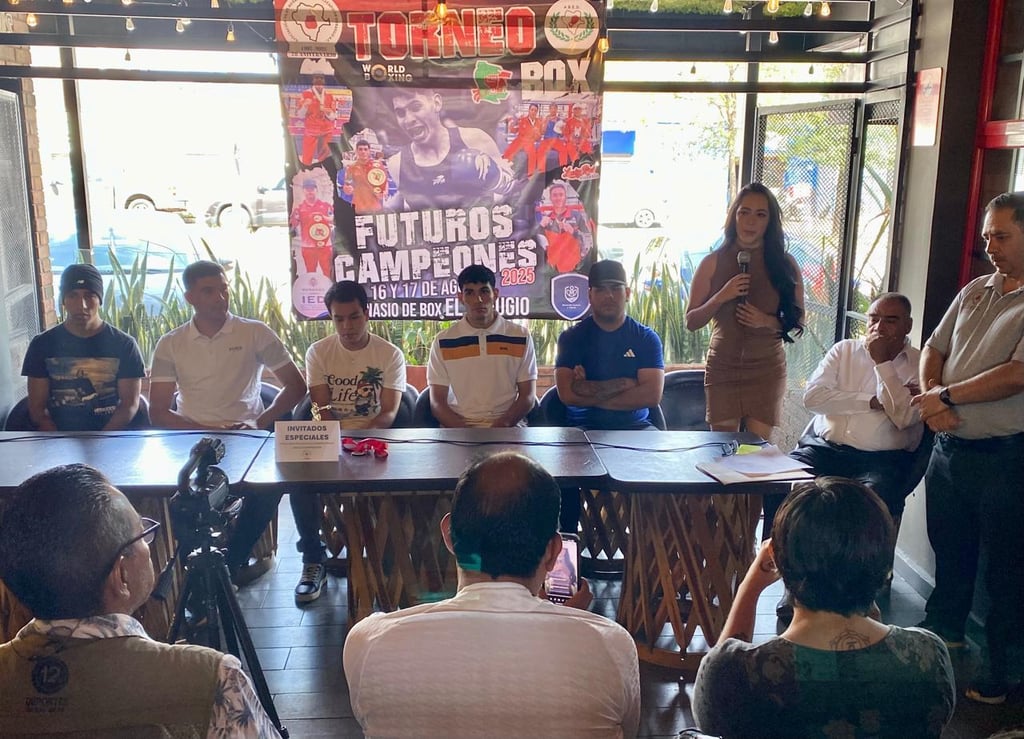 Presentación. Presentaron, este martes, el Torneo 'Futuros Campeones 2025', en el marco del 19 aniversario de la Asociación de Exboxeadores de Durango.