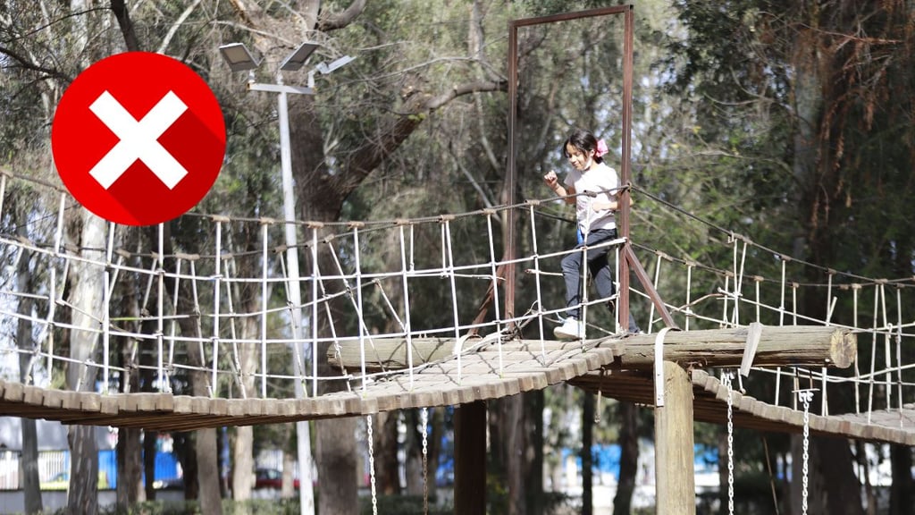 Por daño a los árboles, retiraron jueguitos en el Parque Guadiana