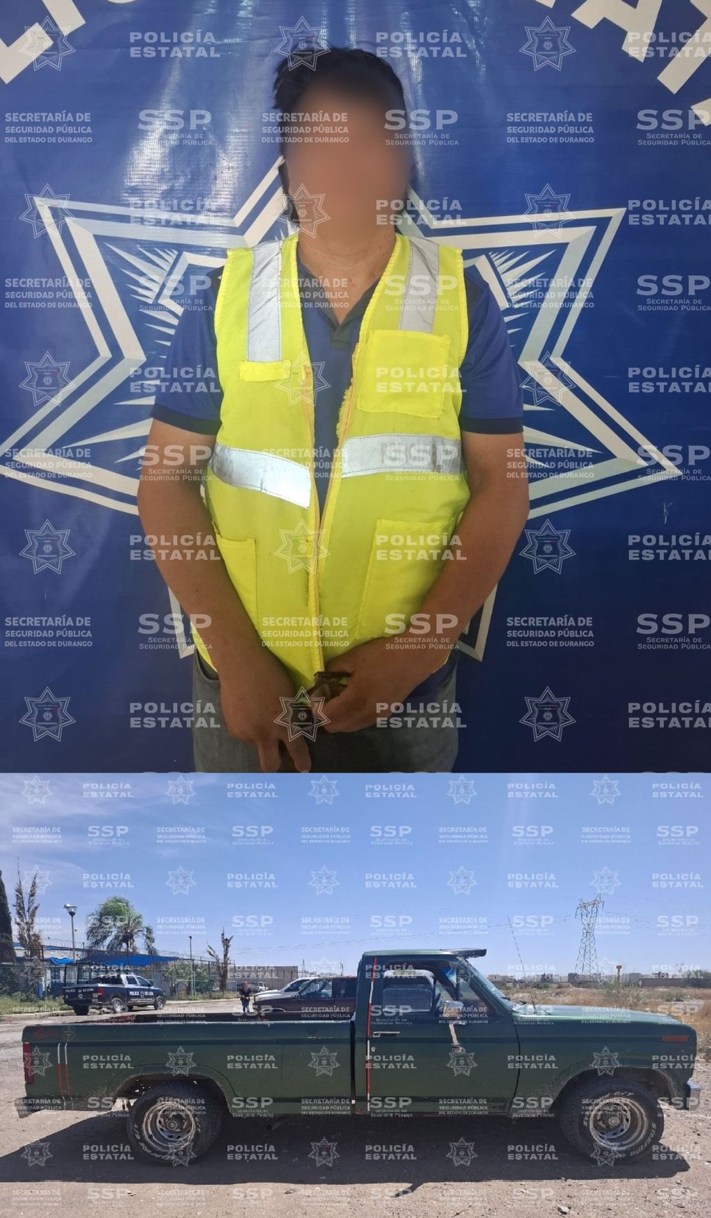 Acción. Policías estatales detuvieron a un varón por conducir un vehículo con placas sobrepuestas en Gómez Palacio.