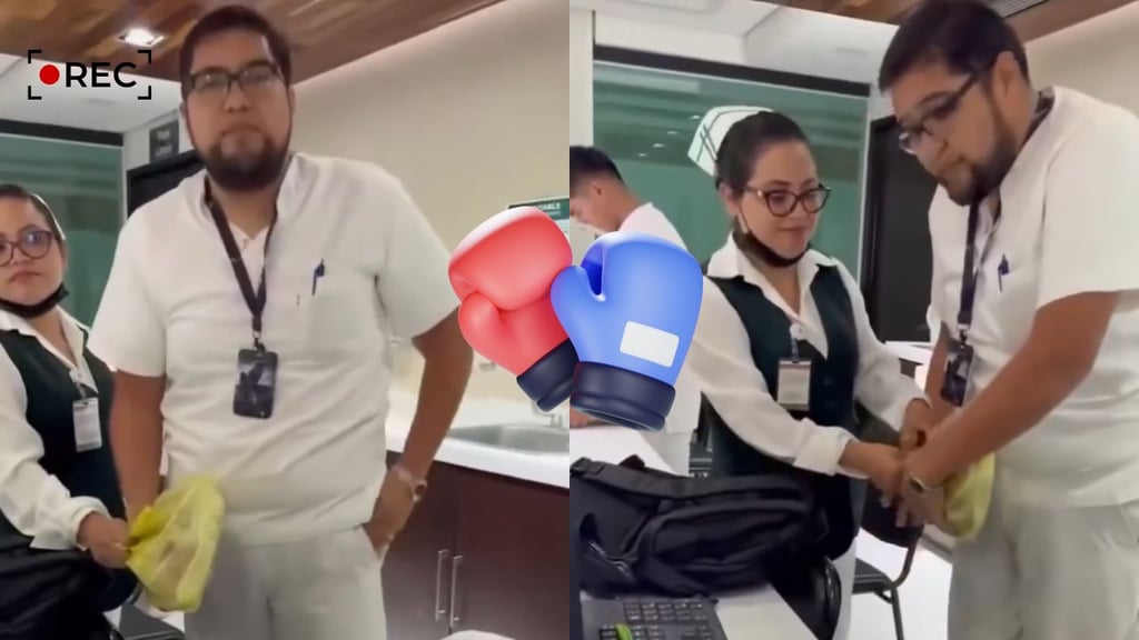 Enfermeros del IMSS se pelean… ¡por unas quesadillas! | VIDEO