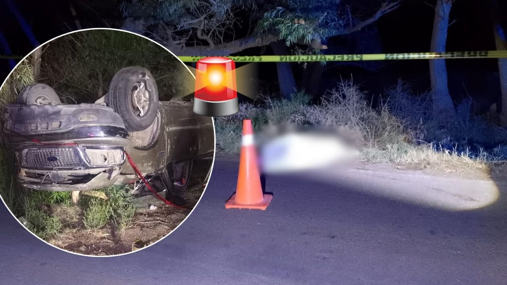 Volcadura en Nombre de Dios deja a 2 hombres sin vida; quedaron a varios metros de camioneta