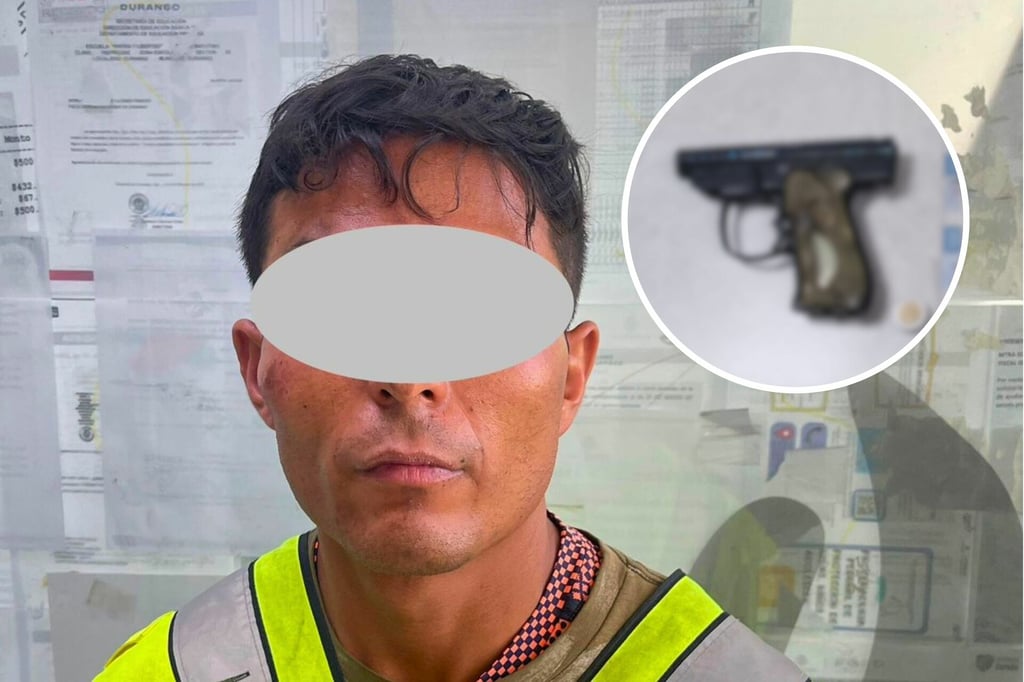 Cae uno de dos asaltantes de un taxista; usó pistola de balines