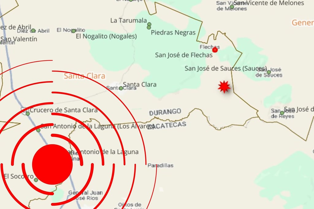 Reportan sismo de 4.3 grados en la escala de Ritcher en Juan Aldama, Zacatecas; se sintió en Durango
