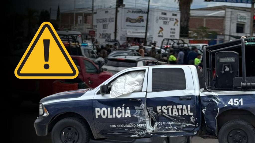 Patrulla de la Policía Estatal choca con motociclista y le arrebata la vida; ocurrió en Durango