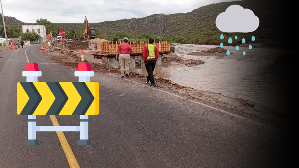 Por intensa lluvia, carretera federal 45 fue cerrada por horas, a la altura de Rodeo