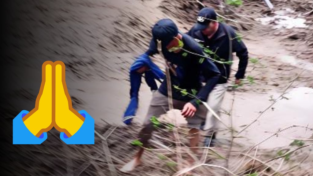 Rescatan a joven arrastrado por corriente de un arroyo en Nombre de Dios