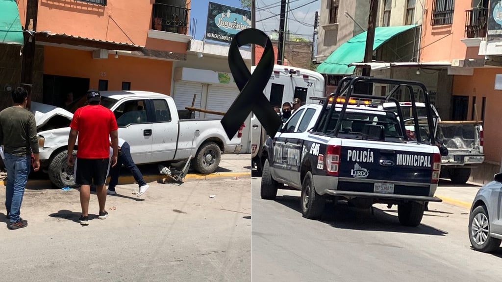 Hombre muere tras sufrir un paro cardíaco mientras conducía y chocar contra poste en Lerdo