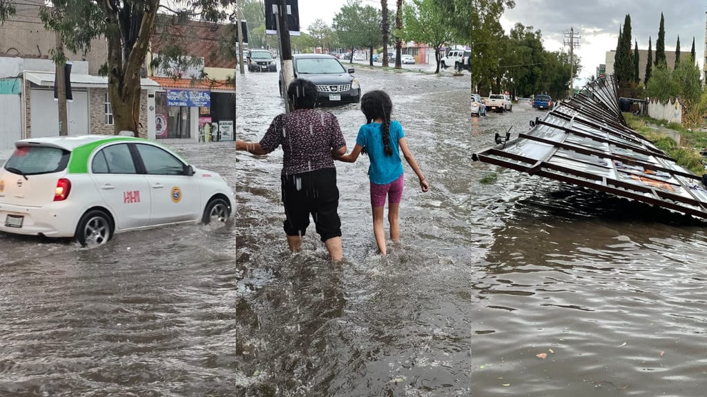 Apagón, encharcamientos, árboles caídos y coches atrapados, los daños por la lluvia en Durango este 12 de julio