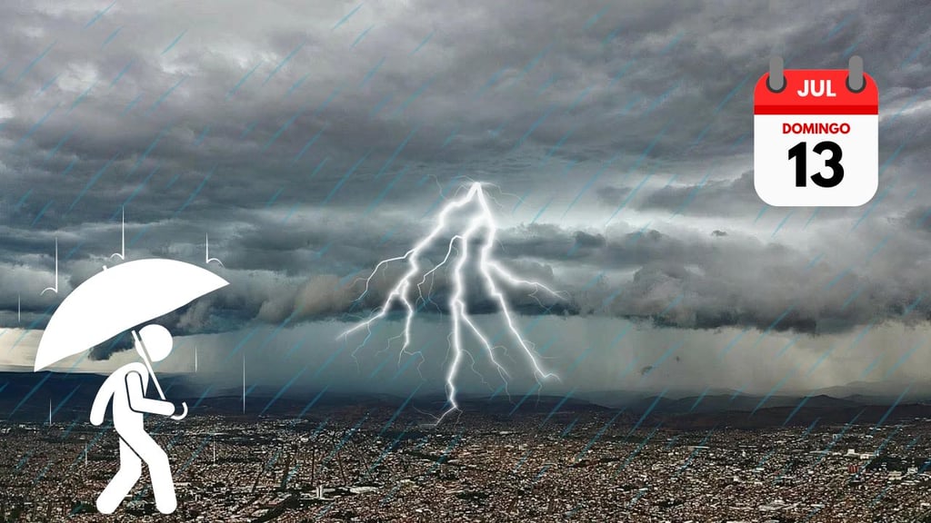 Más lluvias intensas y con descargas eléctricas para Durango; este es el clima de HOY 13 de julio