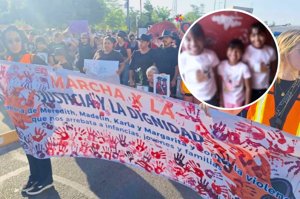 'Justicia, verdad y no repetición': Hermosillo marcha por hermanitas y su madre asesinadas