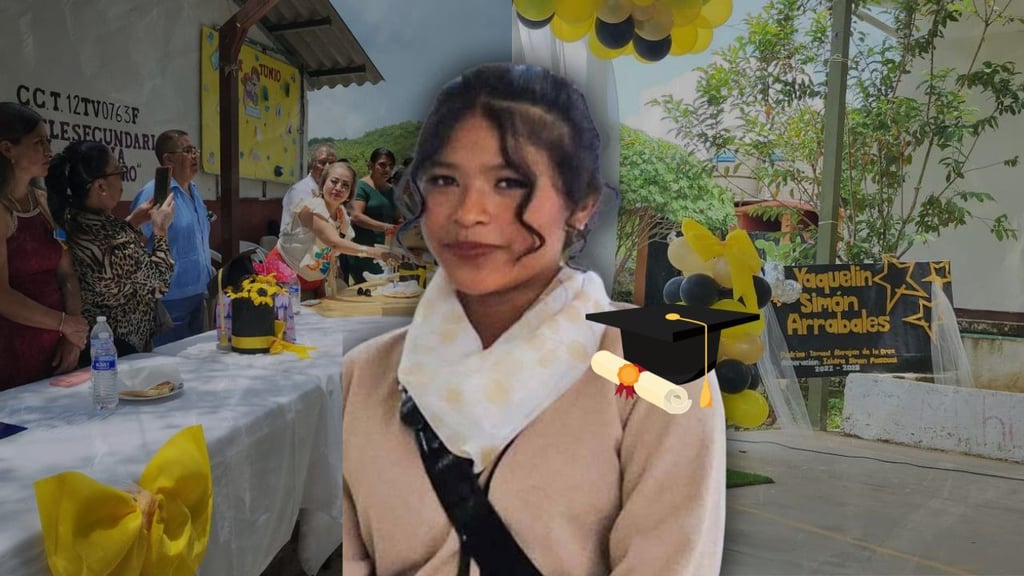 La historia de Yaquelin, la única alumna graduada de Telesecundaria; asistió sola durante 3 años