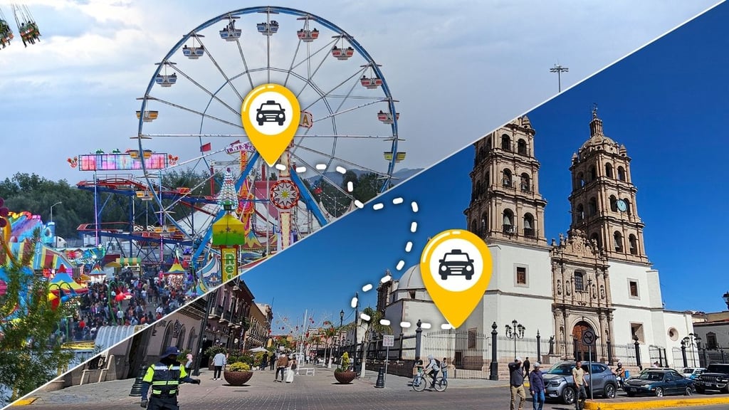 ¿Cuánto cobra un taxi a la Feria Villista si lo tomo desde el Centro de Durango?